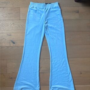 Hollister Sky Blue Ultra High-Rise Velour Pants